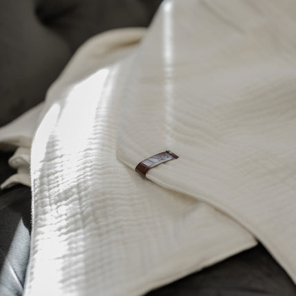 Soft Muslin Cotton Blanket - Ivory White