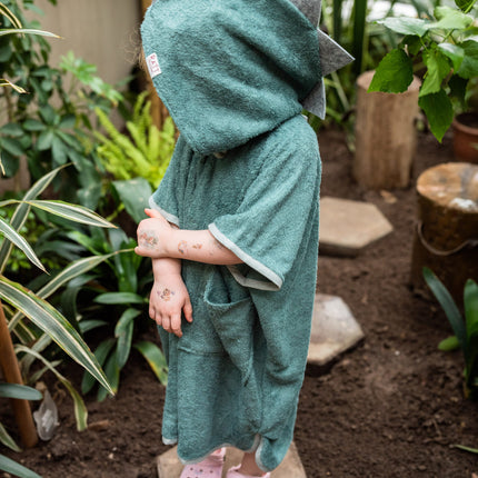 Short-Sleeve Poncho DINOSAUR - For KIDS (Size 122-150)