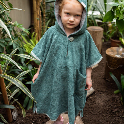 Short-Sleeve Poncho DINOSAUR - For KIDS (Size 122-150)
