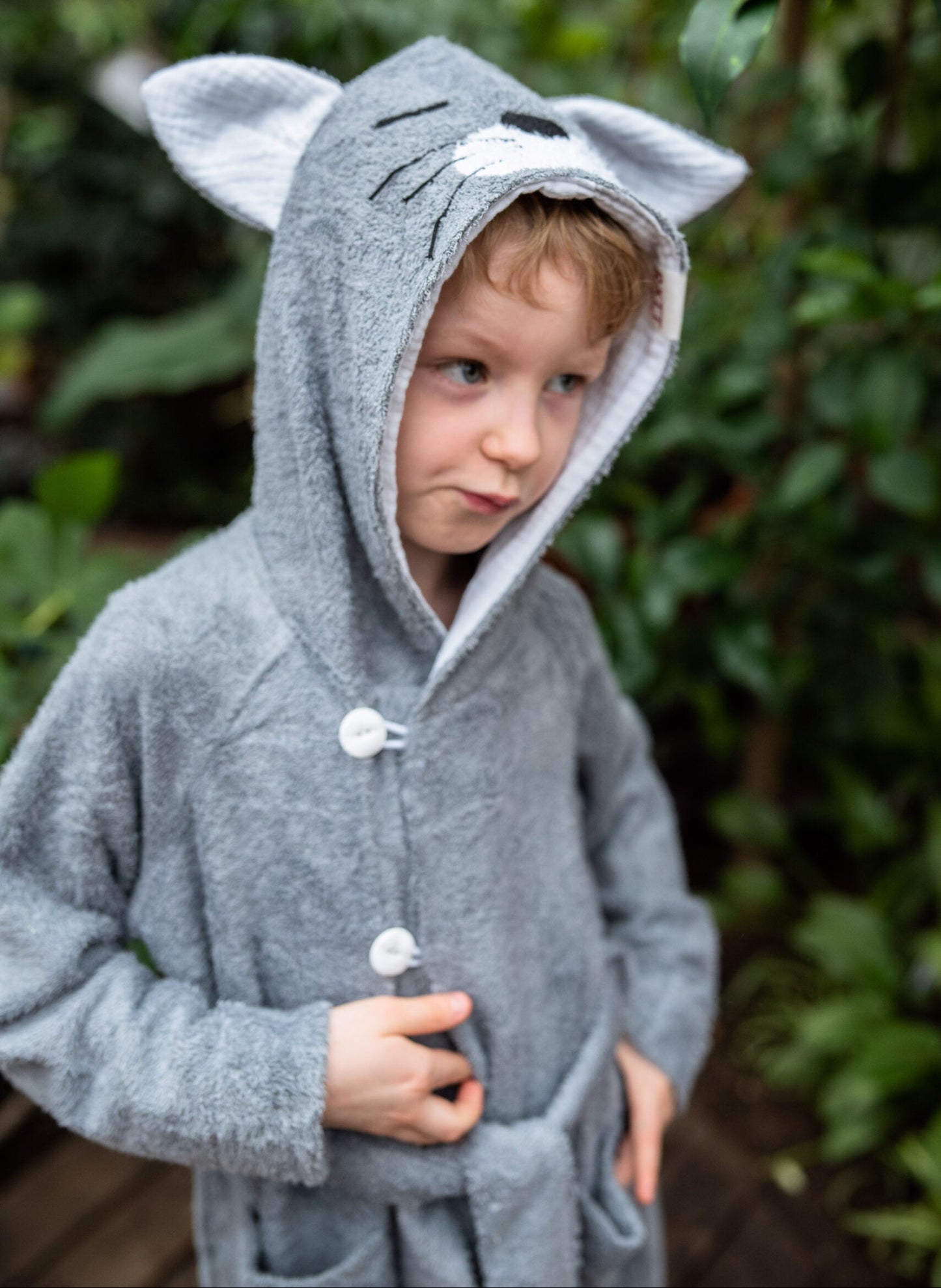 Bamboo Terry Bathrobe CAT – For KIDS (Size 122-150)