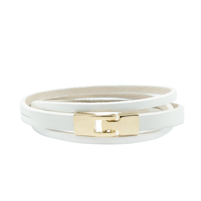 Double Wrap Slit Bracelet - Golden Hook Clasp - LoveStyle World