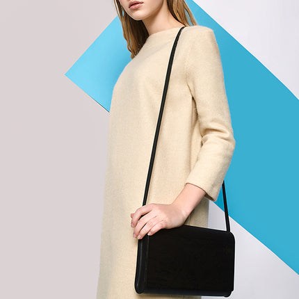 Large Glossy Wood Clutch