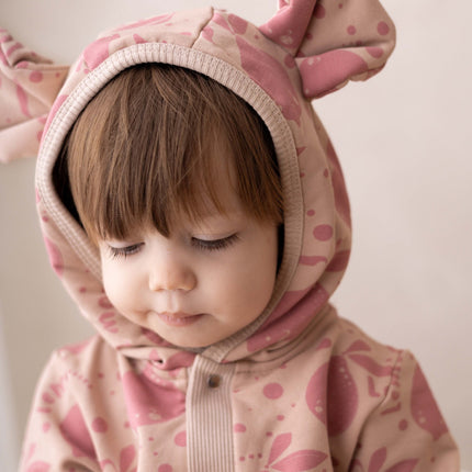 Eared Jumpsuit for Babies and Kids - Beige Lemons