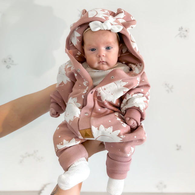 Eared Jumpsuit for Babies and Kids - Pink Suns - LoveStyle World