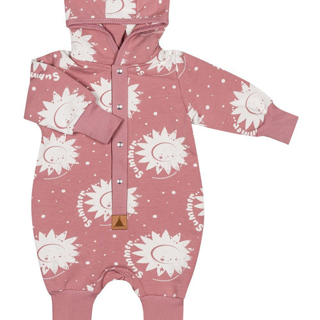 Eared Jumpsuit for Babies and Kids - Pink Suns - LoveStyle World