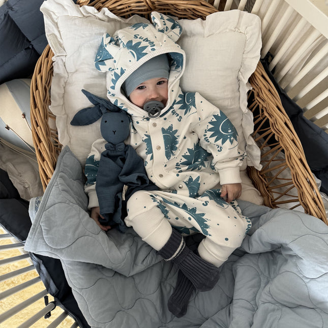 Eared Jumpsuit for Babies and Kids - Ecru Suns - LoveStyle World