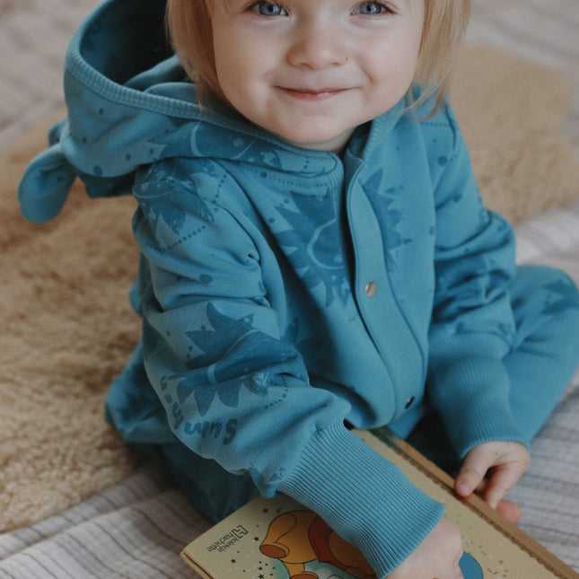 Eared Jumpsuit for Babies and Kids - Blue Suns - LoveStyle World