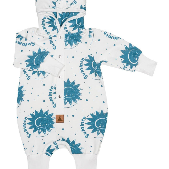 Eared Jumpsuit for Babies and Kids - Ecru Suns - LoveStyle World