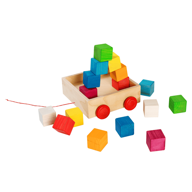 Hand-made Colorful Wooden Building Blocks for Kids – 16 pieces - LoveStyle World