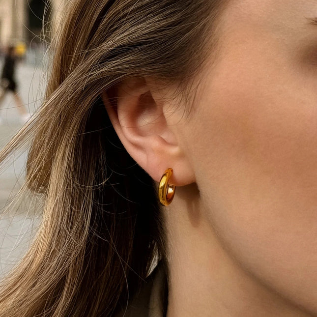 Ella Hoops Earrings - Gold - LoveStyle World