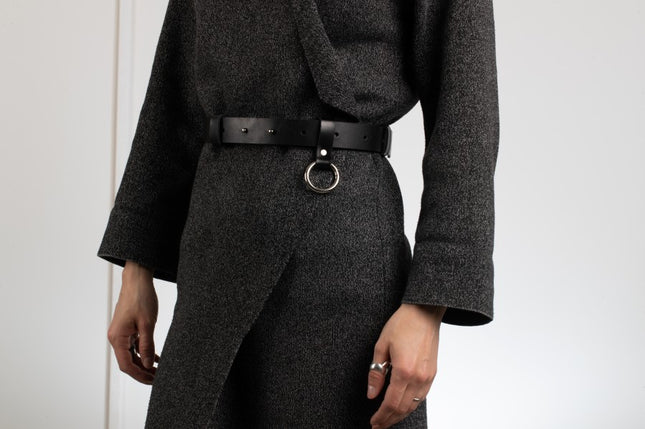 Black Leather Belt Elon - LoveStyle World