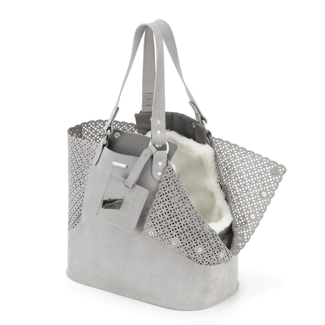 Elva Dog Carrier & Personal Bag - Light Grey - LoveStyle World