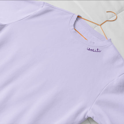 Embroidered Collar Organic Cotton Sweatshirt "Isoäiti" (FI)
