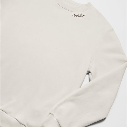 Embroidered Collar Organic Cotton Sweatshirt "Isoäiti" (FI)