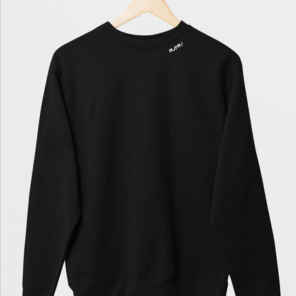 Embroidered Collar Organic Cotton Sweatshirt "Mom"