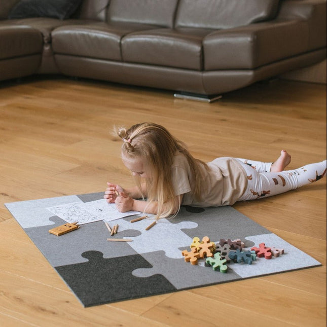 9-piece Felt Puzzle Playmat - Add-on for Climbing Toys - LoveStyle World