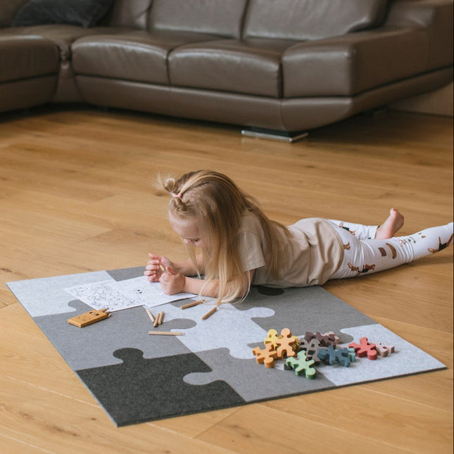 9-piece Felt Puzzle Playmat - Add-on for Climbing Toys