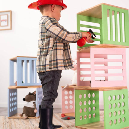 Kids Wooden Toy Storage Cube