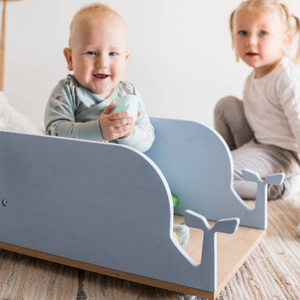 Kids Toy Storage Box on Wheels - Whale