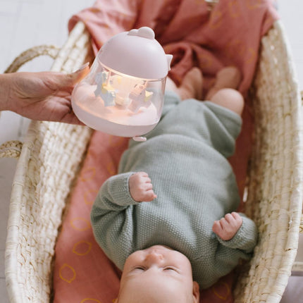 Lamp with Carousel and Music - Pink