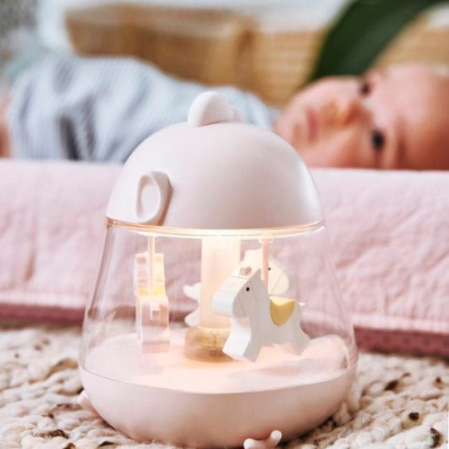 Lamp with Carousel and Music - Pink - LoveStyle World