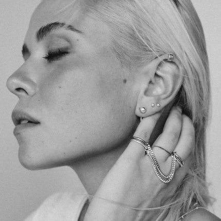 Flat Upper Ear Cuff - Silver