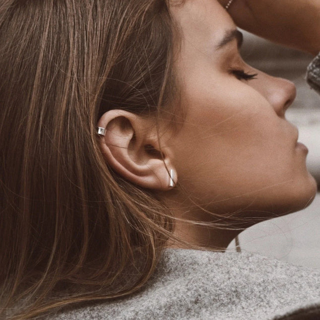 Flat Upper Ear Cuff - Silver - LoveStyle World