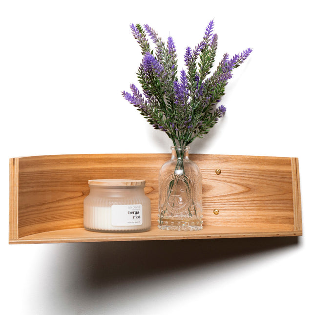Floating Wooden Wall Shelf - Pie - LoveStyle World