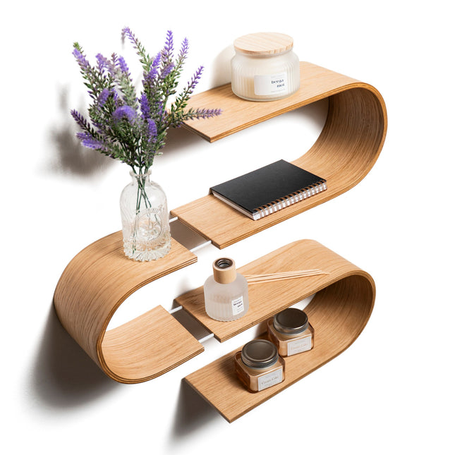 Floating Wooden Wall Shelf - Snake - LoveStyle World