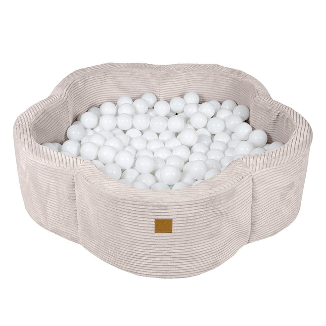 Baby Ball Pit, Foam, Without Balls - Aesthetic Ecru Flower - LoveStyle World