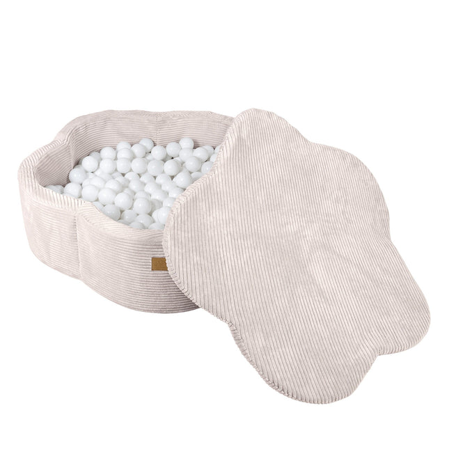 Baby Ball Pit, Foam, Without Balls - Aesthetic Ecru Flower - LoveStyle World