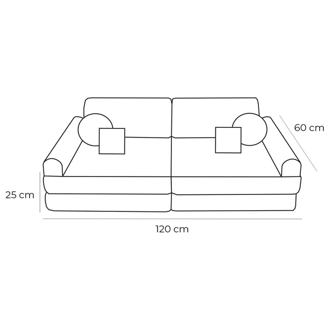 Indoor/Outdoor Outzy Pocket Sofa For Children - Oat Blush Beige