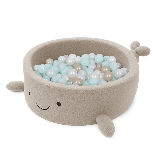 Baby Ball Pit Without Balls - Whale Oat Biscuit Beige Boucle - LoveStyle World