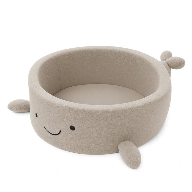 Baby Ball Pit Without Balls - Whale Oat Biscuit Beige Boucle - LoveStyle World