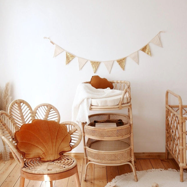 Sequin Garland - Gold and Beige