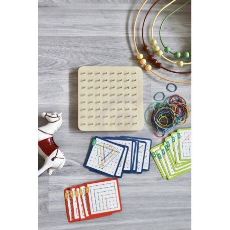 Geoplan on Rubber Bands Wooden Puzzle, 69 pcs - LoveStyle World