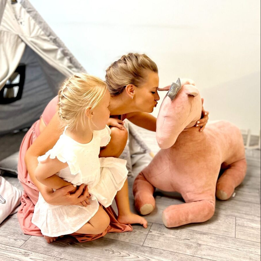 Giant Soft Toy Wingless Pegasus – Dusty Pink