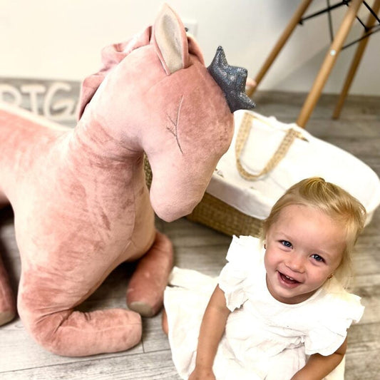 Giant Soft Toy Wingless Pegasus – Dusty Pink