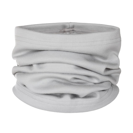 Grey Single-Layer Merino Wool Tube Scarf