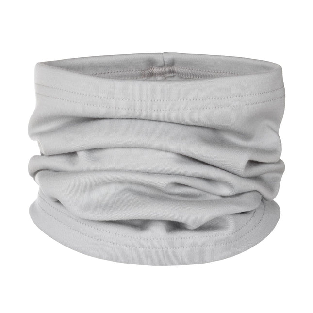 Grey Single-Layer Merino Wool Tube Scarf