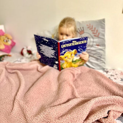 Handmade Bedspread & Blanket Teddy - Dusty Pink