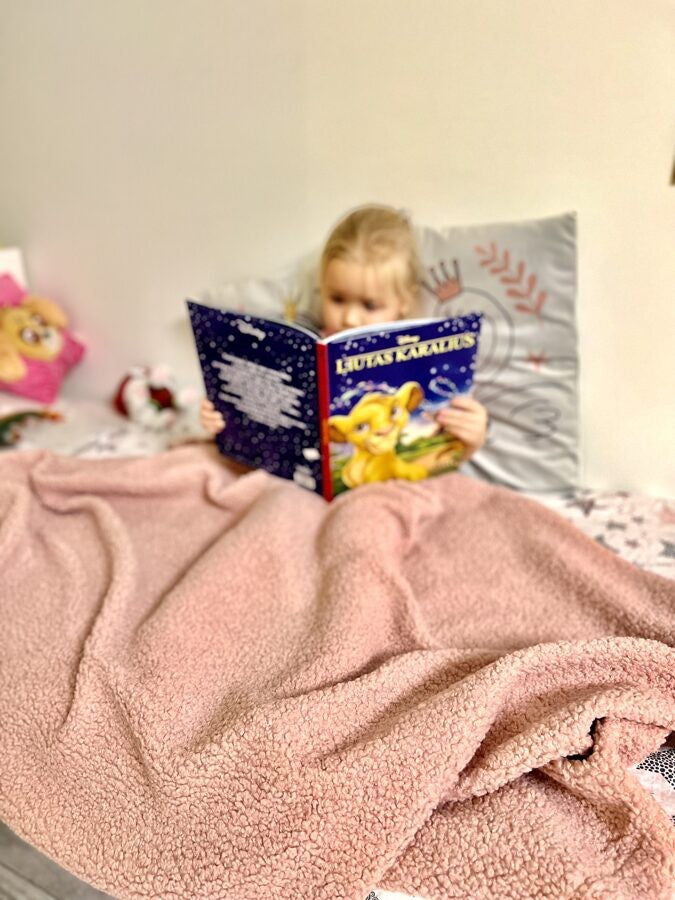 Handmade Bedspread & Blanket Teddy - Dusty Pink