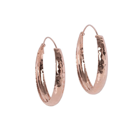 Helena Hoops Earrings - Rose Gold and Silver