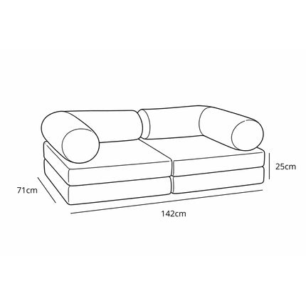 HoneyHug Soft Modular Sofa for Children – Giraffe