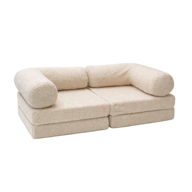 HoneyHug Soft Modular Sofa for Children – Teddy Cream - LoveStyle World
