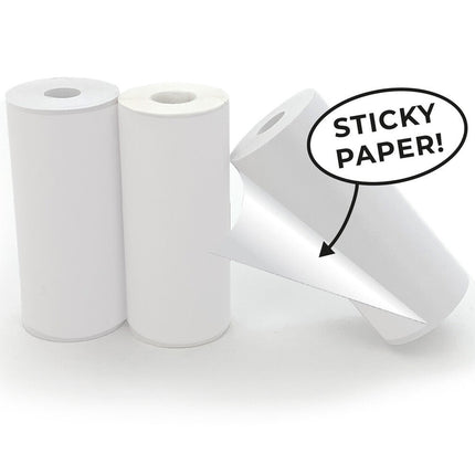 Hoppstar 3x Paper Rolls – White, Self Adhesive