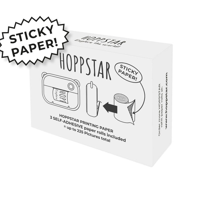 Hoppstar 3x Paper Rolls – White, Self Adhesive - LoveStyle World