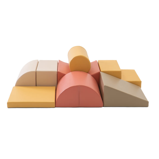 Soft Play 8 Foam Block Set - Pastel Pink Adventurer - LoveStyle World