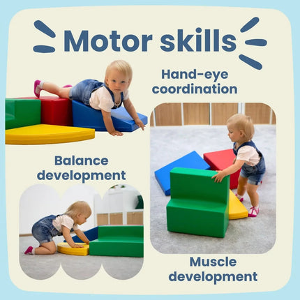 Soft Play Set Corner Climber - Earth Pastel