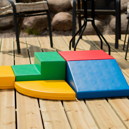 Soft Play 5 Foam Block Set - Multi Color Corner Climber